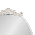 thumbnail image 4 of Kate and Laurel Arendahl Traditional Vertical Oval Wall Mirror, 18 x 24, Antique White, Vintage Glam Baroque-Inspired Round Bathroom Vanity Mirror with Ornate Crown, 4 of 8
