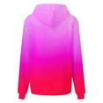 thumbnail image 3 of ITSAME Hoodie for Womens, Gradient Long Sleeve Loose Fit Casual Pullover Hooded Sweatshirt Hot Pink M, 3 of 4