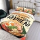 thumbnail image 3 of Ramen Conjunto de sábanas temático, trío de piezas, cómodo y amigable con la piel, diseño único, regalo de decoración para el hogar para familiares, amigos y fans,140cm *210cm, 3 of 6
