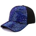 thumbnail image 5 of Glitter Baseball Caps for Women Trendy Casual Sparkly Studded Rhinestone Canvas Sun Hats, 5 of 6