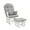 White Finish with Gray Cushions, variant on Windsor Glider and Ottoman, Gray Finish with Gray Cushions