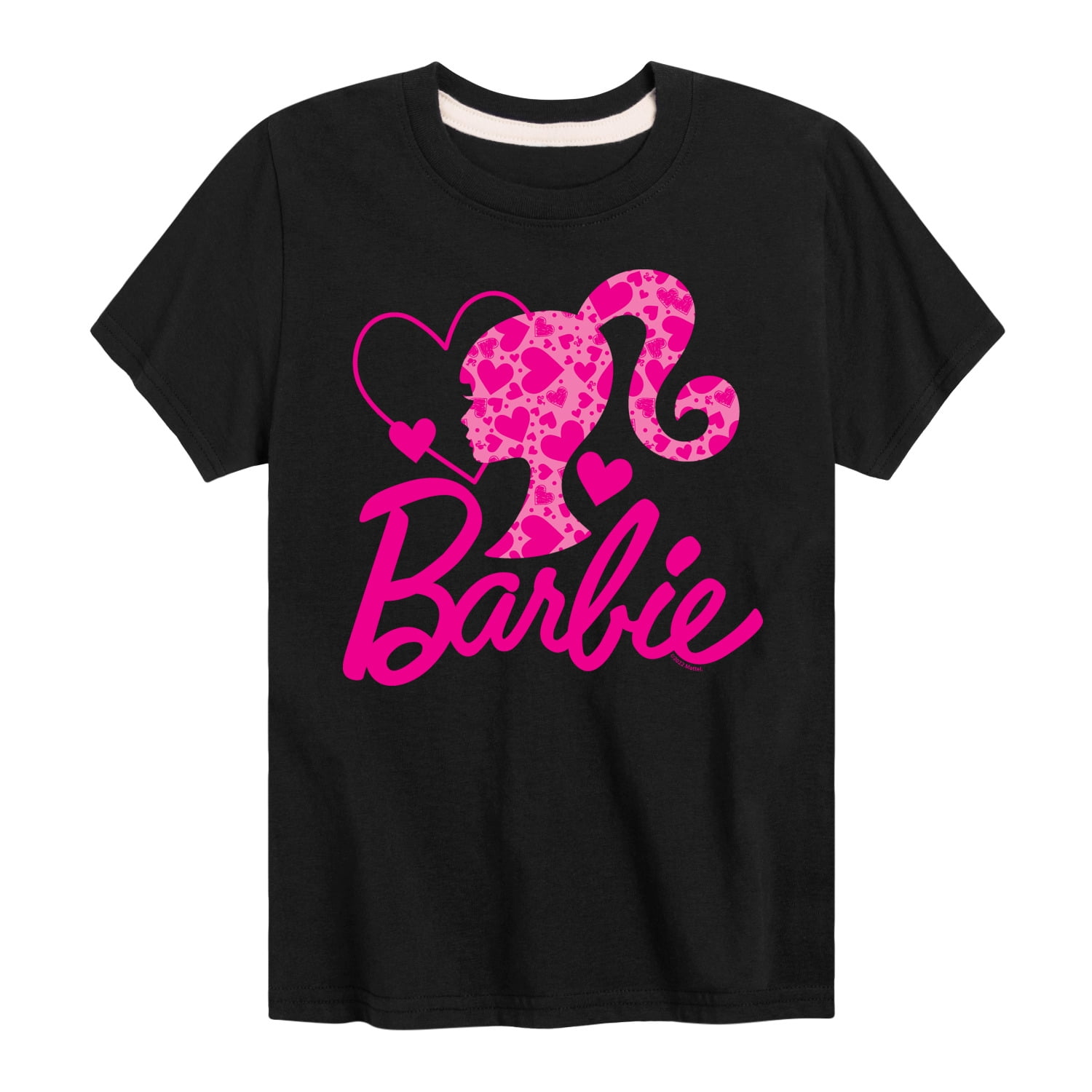 Barbie - Barbie Logo Hearts - Toddler And Youth Short Sleeve Graphic T ...