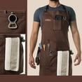 thumbnail image 2 of Mandil Parrillero Hombre Delantal de Cocina y Trabajo, Mandil Bartender Impermeable Mandiles de Cocina Hombre Delantal Chef Hombre con Correas Cruzadas Espalda, 2 of 4