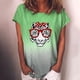 thumbnail image 2 of Camiseta de manga corta con estampado de cuello redondo para mujer, blusa suelta informal, Tops Fridja  gope4822, 2 of 5