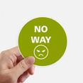 thumbnail image 1 of Expression Rejection No Way Negativity Sticker Round Wall Suitcase Laptop Label Bumper, 1 of 1