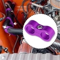 thumbnail image 2 of 4 Pcs AN8 Car Hose Separator Clamp Aluminum Alloy Fuel Line Mounting Divider Fitting Adapter Purple, 2 of 6