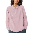 thumbnail image 1 of TaTaai Long Sleeve Striped Blouse, Women's Lapel Button Top, Loose Casual Wear with Elastic Rope Design Gift, 1 of 9