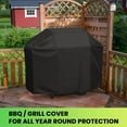 thumbnail image 4 of Velway Funda para Barbacoa, Funda Protectora para Barbacoa de Gas Oxford 210D Resistente, Antiviento/Anti-UV/Impermeable/A Prueba de Humedad/Polvo 147x61x117cm Negro, 4 of 5