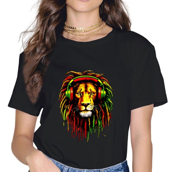 Rasta Reggae Lion of Judah Jamaican One Love Reggae Music T-Shirt