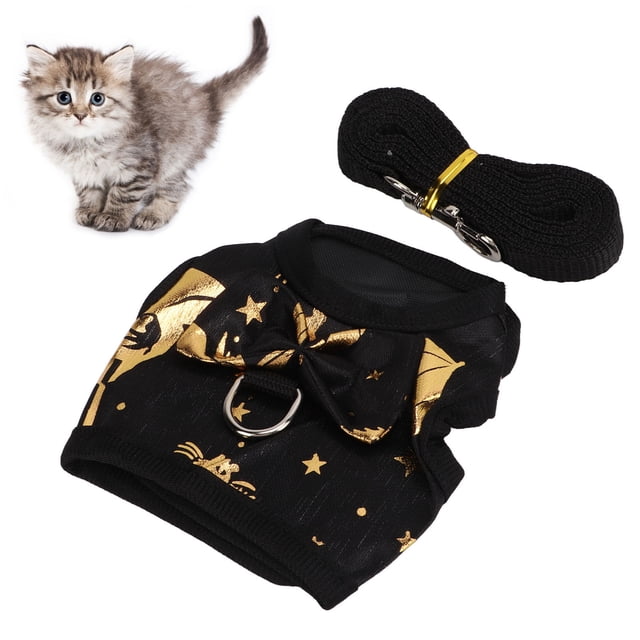 Harness Leash, Cute Pattern Exquisite Crafts Nylon Material Cat Harness Breathable For Guinea Pig For Ferret For S