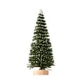 thumbnail image 4 of LmnLft Miniature Christmas Tree, Artificial Christmas Tree Bottle Brush Trees with Glitter Powder, Sisal Snow Trees with Wooden Base for Christmas Party Home Table Craft Decor, 4 of 9