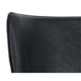 thumbnail image 5 of Maklaine 19" Modern Faux Leather Dining Armchair in Vintage Black, 5 of 7
