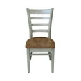 thumbnail image 6 of Emily Solid Wood Side Chair in Distressed Hickory/Stone - Set of 2 Chairs, 6 of 6