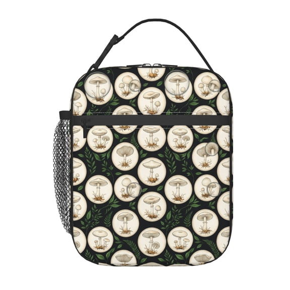 Mushroom Lunch Box,Lightweight Reusable Lunch Bag For Woman Men,Portable Insulated Small Cooler Bag For Picnic,Travel,Office