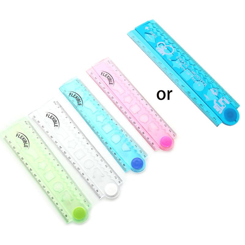 Candy Style 30cm Drawing Multifunction Folding Ruler School Student Stationery