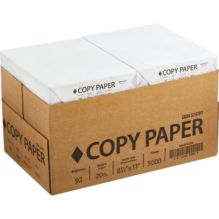 Staples 8.5 In. x 11 In. 20 Lb. White Copier Paper 5000 Sheets 324791