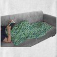 thumbnail image 6 of Camper Soft Flannel Fleece Throw Blanket, Grid Style Squares Background with Various Caravan Models Travel, Cozy Plush for Indoor and Outdoor Use, 60" x 80", Mint Green Green, by Ambesonne, 6 of 6