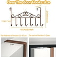 thumbnail image 7 of Casewin Door Hanger,Over The Door Towel Rack with 7 Hooks for Hanging Coats,Door Coat Hanger Towel Hanger Over Door Coat Rack for Towels, Clothes,Back of Bathroom,Bronze, 7 of 7