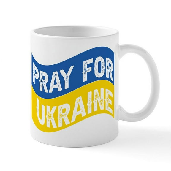 CafePress - Pray For Ukraine Mugs - 11 oz Ceramic Mug - Novelty Coffee Tea Cup