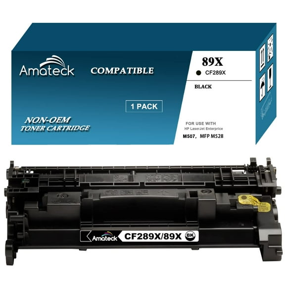 Amateck Compatible Toner Cartridge Replacement for HP CF289X 89X 1 Pack for Enterprise Flow MFP M528c, Enterprise Flow MFP M528z, M507dn, M507dng, M507n, M507x, M528dn, M528f