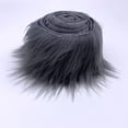 thumbnail image 2 of Shaggy Mohair Faux Fur Fabric Strips Ribbon, Pre Cut Roll, 6" Wide by 60" Long - Charcoal, 2 of 4