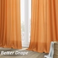 thumbnail image 4 of Cortinas Guken de lino naranja de 300 cm de longitud para sala de estar, 2 paneles, 4 of 7
