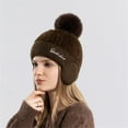 thumbnail image 2 of RUIG Gloves Scarf Winter Plus Ear Hat Women With Hairball Fashion Pullover Woolen Hat Cold Warm Knit Hat, 2 of 3