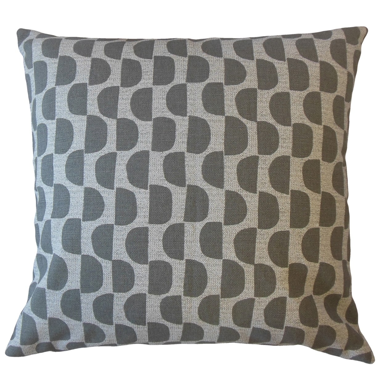 The Pillow Collection Xhosa Geometric Throw Pillow Light Grey 22 x 22