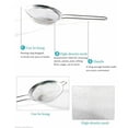 thumbnail image 6 of DISEN Set of 3 2.8" Stainless Steel Fine Mesh Strainers Set Liquid Colanders Sieve Sifters Crafted with Handles for Quinoa & Amaranth Kitchen Food,Tea Coffee Powder Fry, Juice, 6 of 8