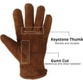 thumbnail image 4 of HOMEIORA 1 Pair Work Gloves Winter Insulated Coldproof Leather Glove Thick - Flexible Warm for Working in Cold Weather for Men & Women - Medium, Brown, 4 of 8