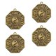 thumbnail image 3 of Tai Chi Brass Keychain Pendant For Daily Use 3.9X3.5X0.5CM Chinese Style 4Pcs, 3 of 3