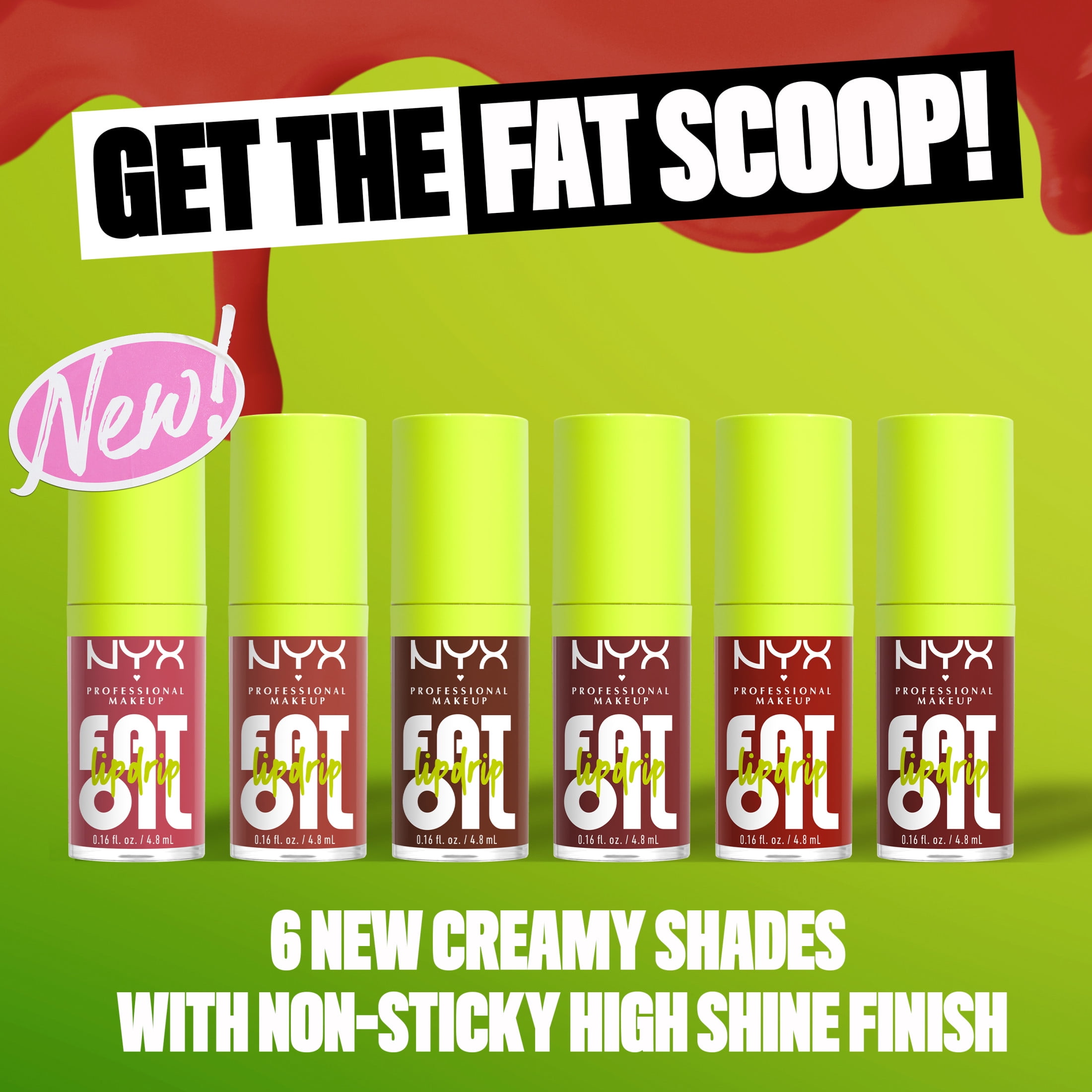 NYX Professional Makeup Fat Oil Lip Drip Lip Oil, 12 Hour Hydration Lip Gloss, Chillin Like A Villain, 0.16 fl oz