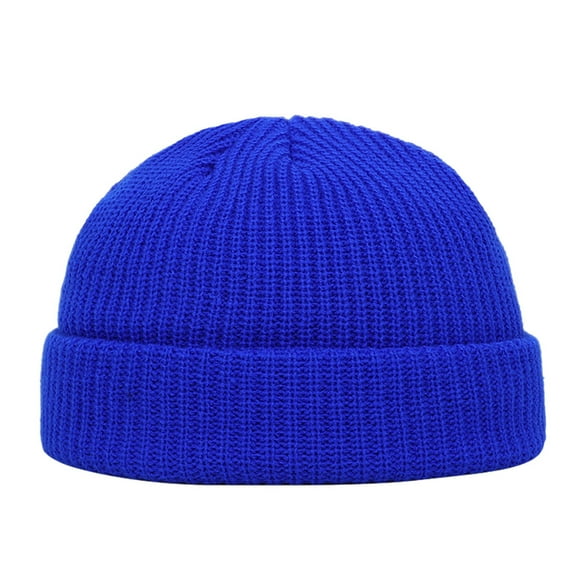 Outfmvch Bucket Hats for Men,Winter Hats for Women,Bucket Hat,Fashion Unisex Keep Warm Winter Casual Knitted Hat Wool Hemming Hat Ski Hat,Fisherman Beanie,Baseball Cap Blue One Size