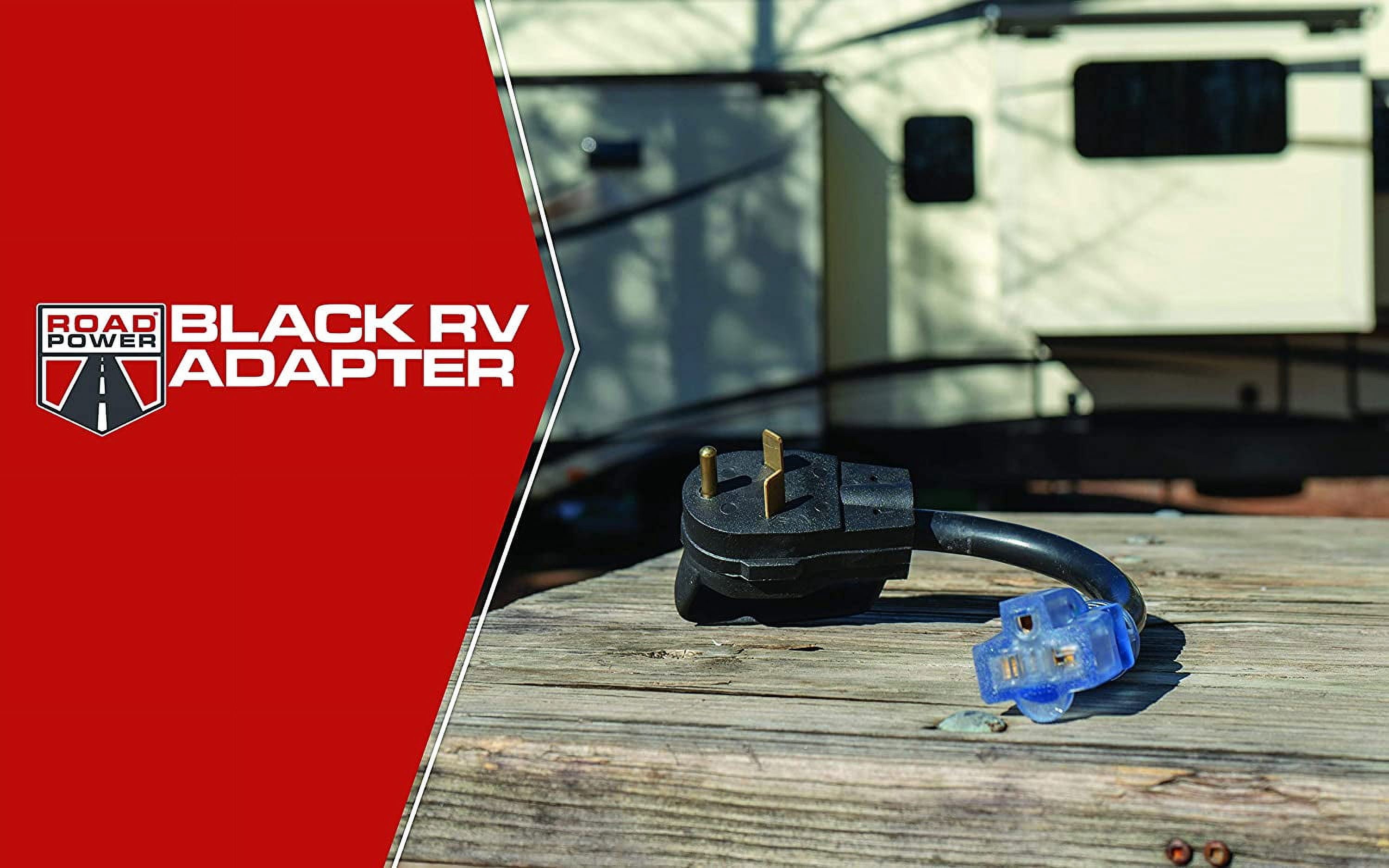 Road Power 65039901 10/3 1' Black Rv Adapter
