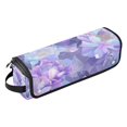 thumbnail image 2 of Hair Tool Organizer Bag with Heat Resistant Mat Removable Travel Storage Case for Hot Air Brushes Curling Irons Purple Peony Flower, 2 of 8