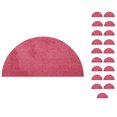 thumbnail image 1 of Furnish My Place Modern Plush Solid Pink Color Rug - Pets and Kids Friendly Rug, Indoor/Outdoor Mat, Area Rugs Great for Kids, Pets, Event, Living Room, Made in USA, 18" x 36" Half Round - Set of 20, 1 of 5