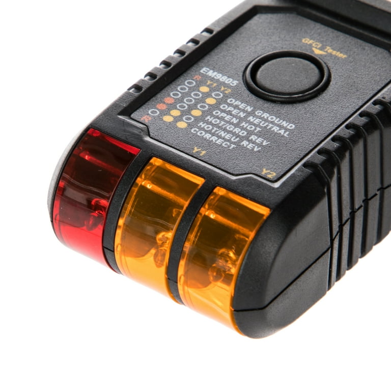 Hyper Tough GFCI Receptacle Tester Detects Wiring Faults in 95