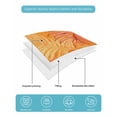 thumbnail image 5 of Orange Tropical Leaf Full Size Down Alternative Comforter, Lightweight Comforter Quilt Bedding Set with Pillow Shams Summer Palm Leaves Botanical All Seasons Bed Comforter Duvet Insert 78"x90", 5 of 7