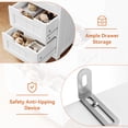 thumbnail image 6 of Homfa Modern Bathroom Cabinet, Free Standing Storage Cabinet with 5 Drawers Organizer Unit for Living Room Bedroom, White, 6 of 7