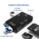 thumbnail image 4 of Lector de tarjetas TF/SD, lector de tarjetas de memoria 3 en 1 con tres conectores, adaptador de lector de tarjetas USB 2.0, compatible con Windows, Mac OS, Linux, Android Vhermosa 223166-1, 4 of 8
