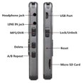 thumbnail image 4 of Langgg Record Pen Rustproof Audio Recorder MP3 Player Battery-operation Recording Device LCD Screen Loudspeakers USB Port Lock Button, 4 of 9