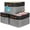 Gray / Black, variant on Extra Large Fabric Storage Baskets for Shelves 3 Pack, 16x13in Closet Storage Bins for Shelves, Canvas Baskets for Organizing, Linen Closet Organizers, Cloth Basket, Beige/Off-White