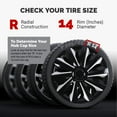 thumbnail image 3 of Car Wheel Rim Cap, Scratch Resistant Wheel Hub Cap  for Any 14in Steel Wheels, 3 of 7