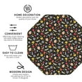 thumbnail image 3 of Lsque cute insects Pattern 4" Drink Coasters Set of 4, PVC Leather Absorbent Coasters, Table Coaster Set Decorative Coffee Cup Coasters Housewarming Gift-Octagon, 3 of 6