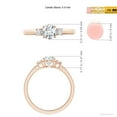 thumbnail image 5 of ANGARA Natural Diamond Three Stone Engagement Ring in 14K Rose Gold for Women (Size-5.5mm| Color-G| Clarity-VS2) | April Birthstone, Anniversary, Jewelry Gift for Women | Natural Diamond Ring, 5 of 10