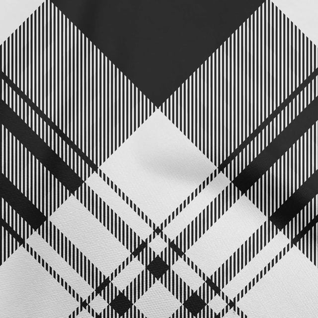 oneOone Rayon Black Fabric Tartan Quilting Supplies Print Sewing Fabric By The Yard 56 Inch Wide-7942