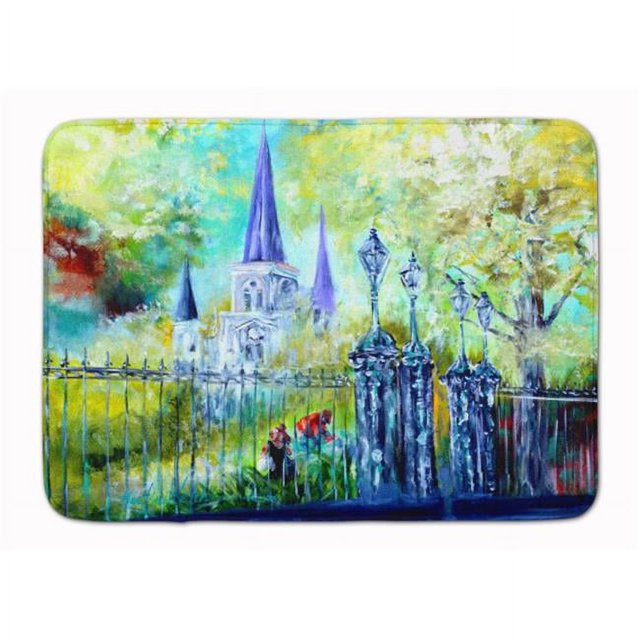 Carolines Treasures MW1217RUG St Louis Cathedrial Across the Square Machine Washable Memory Foam Mat