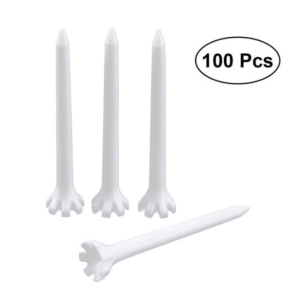 SHISUYAN 100 Pcs/ensemble T-Shirts en Plastique 70mm pour Sports de Plein Air, Accessoires d'Équipement d'Entraînement pour Golfeur (Blanc)