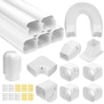 thumbnail image 1 of Cenipar 3" W 18.5Ft Mini Split Line Set Cover Line Set Cover Kit for Air Conditioner Mini Split Air Conditioner Heat Pump Durable, 1 of 8