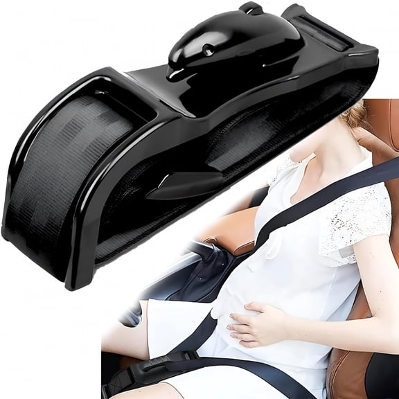 RIONIMA Car Seat Belt Cover for Pregnancy Universal Seatbelt Shoulder Pad Set with Adjustable Strap Soft Harness Pad Protect Your Neck and Shoulder (Black)
